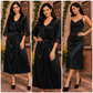 2-Piece Luxury Satin & Lace Robe Nighty Set for Women – Sensual Silk-Feel Gown Sleepwear (Free Size)