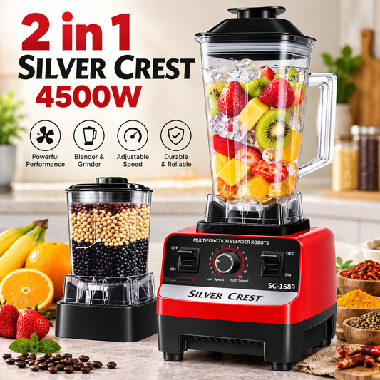 Silver Crest SC-1589 2-in-1 High-Power Blender – Multi-Function Blender &amp; Grinder